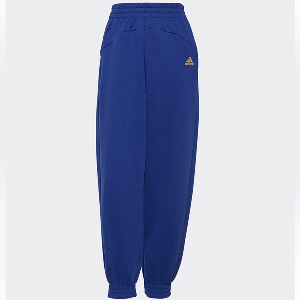 Adidas Essentials Blue Jogger Sweatpants with Elastic Cuffs